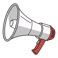 illustration of a megaphone loudspeaker communication device for announcements and promotion png