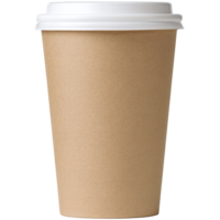 a paper cup with a lid on a transparent background png