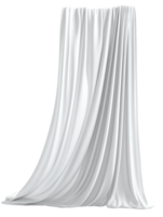 Elegant White Fabric Drape on Transparent Background png