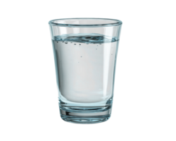 Clear Water in Glass on Transparent Background png