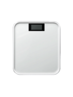 Digital White Bathroom Scale with Black LCD Screen png