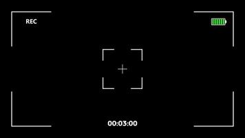 Animate camera recording frame for overlay on transparent background video