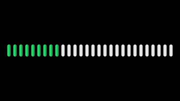 Loading animation of appearing green lines on transparent background video
