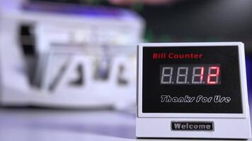 Money counting equipment video