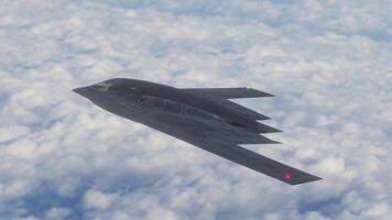 A stealth fighter jet flying in the sky video
