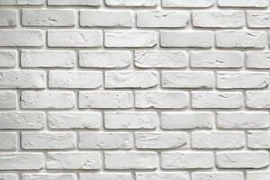 Stunning brick wall constructed with white bricks, perfect for architectural backgrounds and textured surface designs. photo