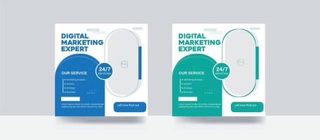 Digital marketing expert agency business promotion web banner template vector