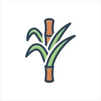 Color icon sugar cane vector