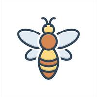 Color icon bee vector