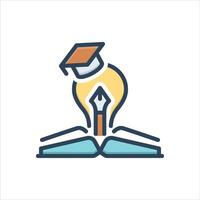 Color icon education vector