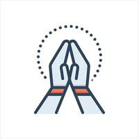 Color icon gratitude vector