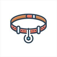Color icon dog-collar vector