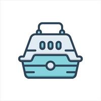 Color icon pet-carrier vector