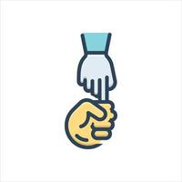 Color icon holding vector