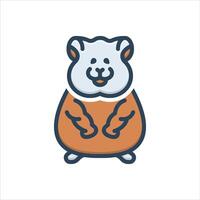 Color icon hamster vector