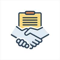 Color icon agreement vector