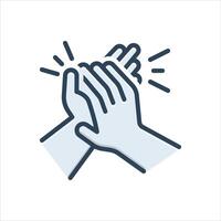 Color icon applause vector
