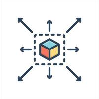 Color icon dimension vector