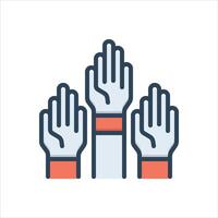 Color icon participate vector