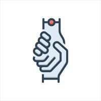 Color icon help vector