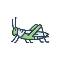Color icon grasshopper vector