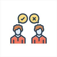 Color icon opinion vector