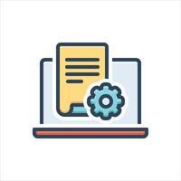 Color icon project vector