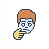 Color icon curious vector