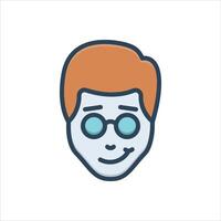 Color icon confident vector
