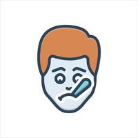 Color icon sick vector