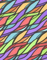 Seamless pattern with multicolored waves vector
