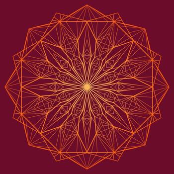 Circular crystal pattern vector