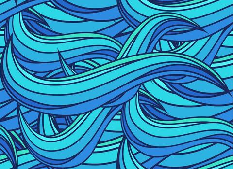 dibujos animados olas modelo vector