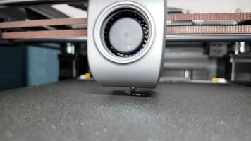 Close up of a 3D printer nozzle working on a project, showcasing innovation, precision, and modern technology in manufacturing video