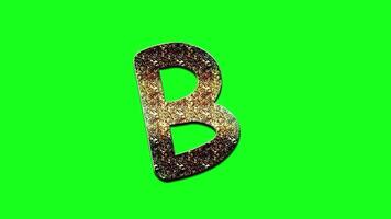 Animated letter B in bright hand drawn chalkboard style, ideal for preschool education, phonics training, ABC songs, and animated classroom visuals for children video