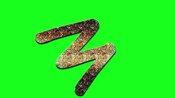 Animated letter W in fun chalkboard design for preschool ABC learning, phonics practice, and childrens educational videos with playful school style visuals