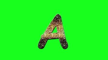 Animated letter A in colorful chalkboard style, perfect for kids learning, alphabet education, ABC openers, preschool phonics, and classroom visuals video