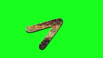 Colorful animated letter V in chalkboard style, ideal for phonics based ABC content, preschool kids education videos, and classroom themed motion graphics video