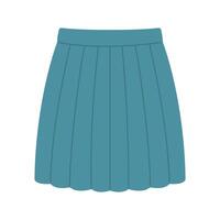 Short women's skirt. Hand-drawn illustration. Flat illustration isolated on a white background vector