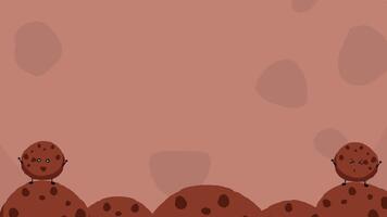 Cute Cookie Kawaii Style, looping animation video
