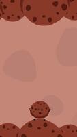 Cute Cookie Kawaii, looping animation video