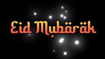 Eid Mubarak concept with fire effect text Eid Mubarak video
