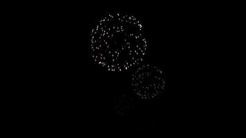 fireworks in the dark sky and green background video