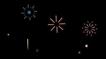 fireworks on a black background video