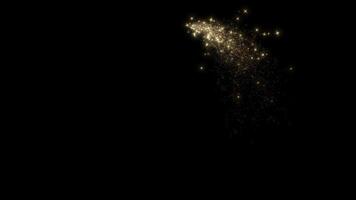 a gold sparkle is seen in the dark video