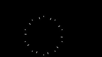 a black background with a white circle in the center video