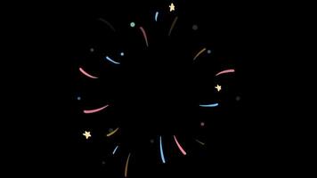 a black background with colorful fireworks video