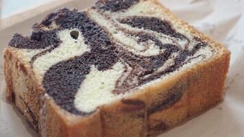 Delicious marble cake slice from local bakery video