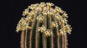 Dense White Cactus Flower Array Opening Simultaneously Time-lapse video