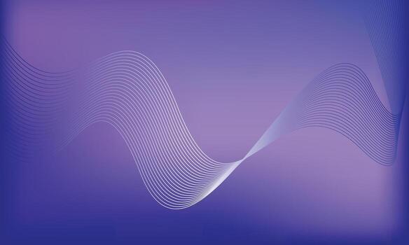 Purple Wave Abstract Background with Smooth Gradient Lines vector